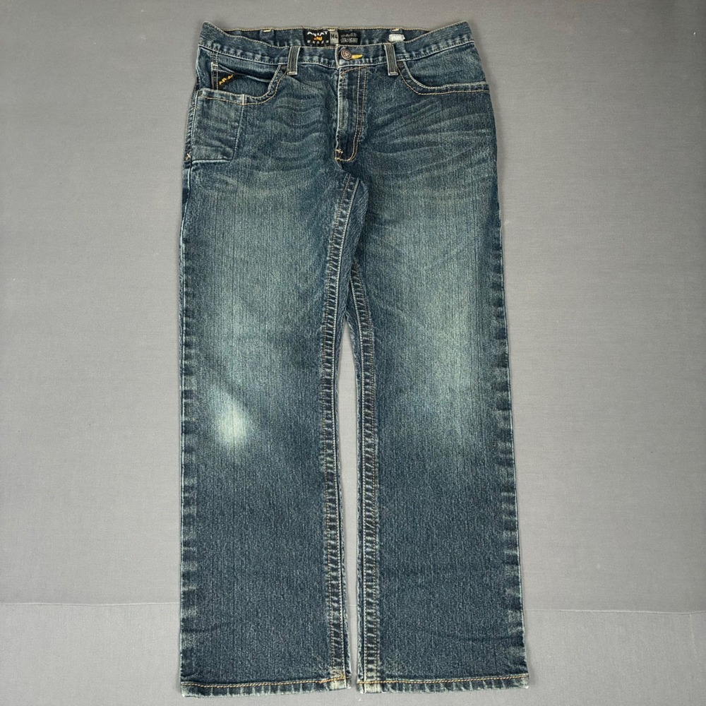 Ariat M4 Relaxed Straight Dark Wash Jeans Men's Size 35x30 FITS 34x29